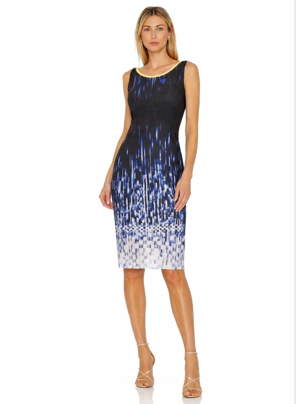 VINCE COMUTO Abstract Ombré Midi Dress